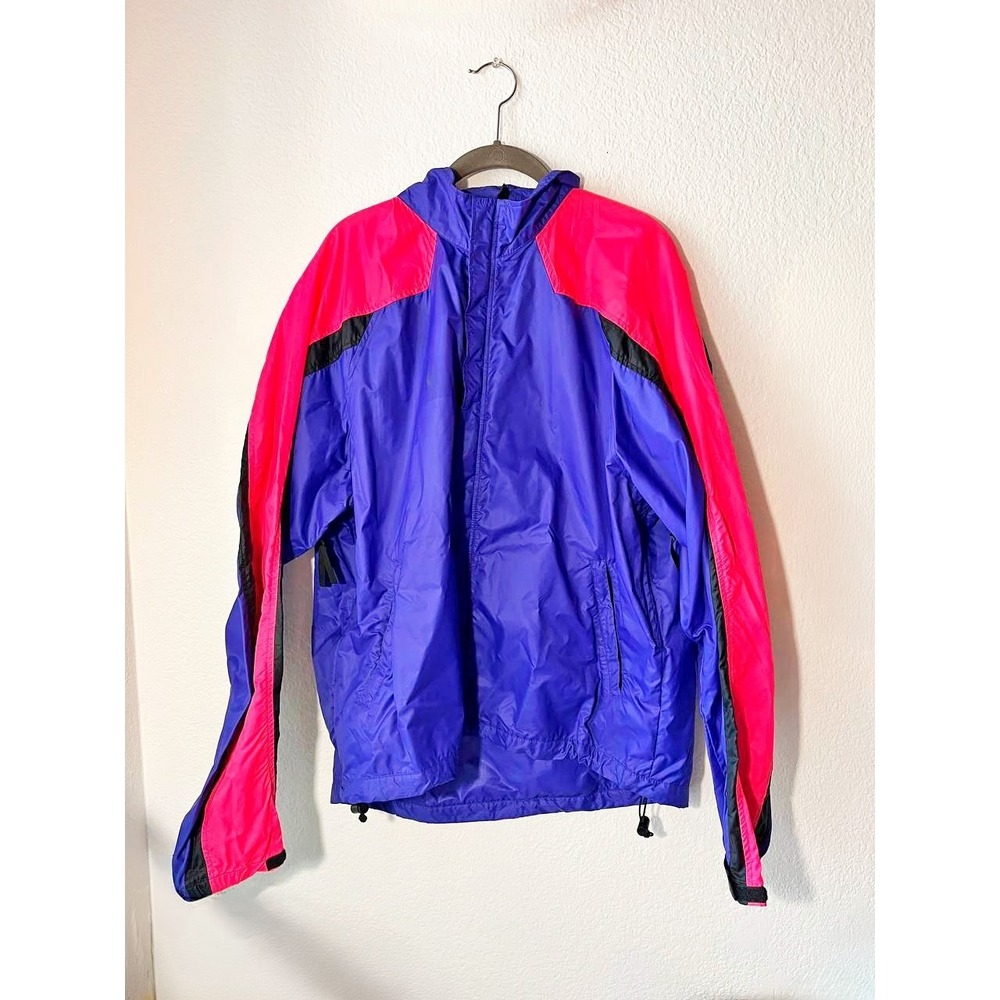 Vintage 90s The North Face Windbreaker Jacket USA‎ Colorblock Purple Pink XL